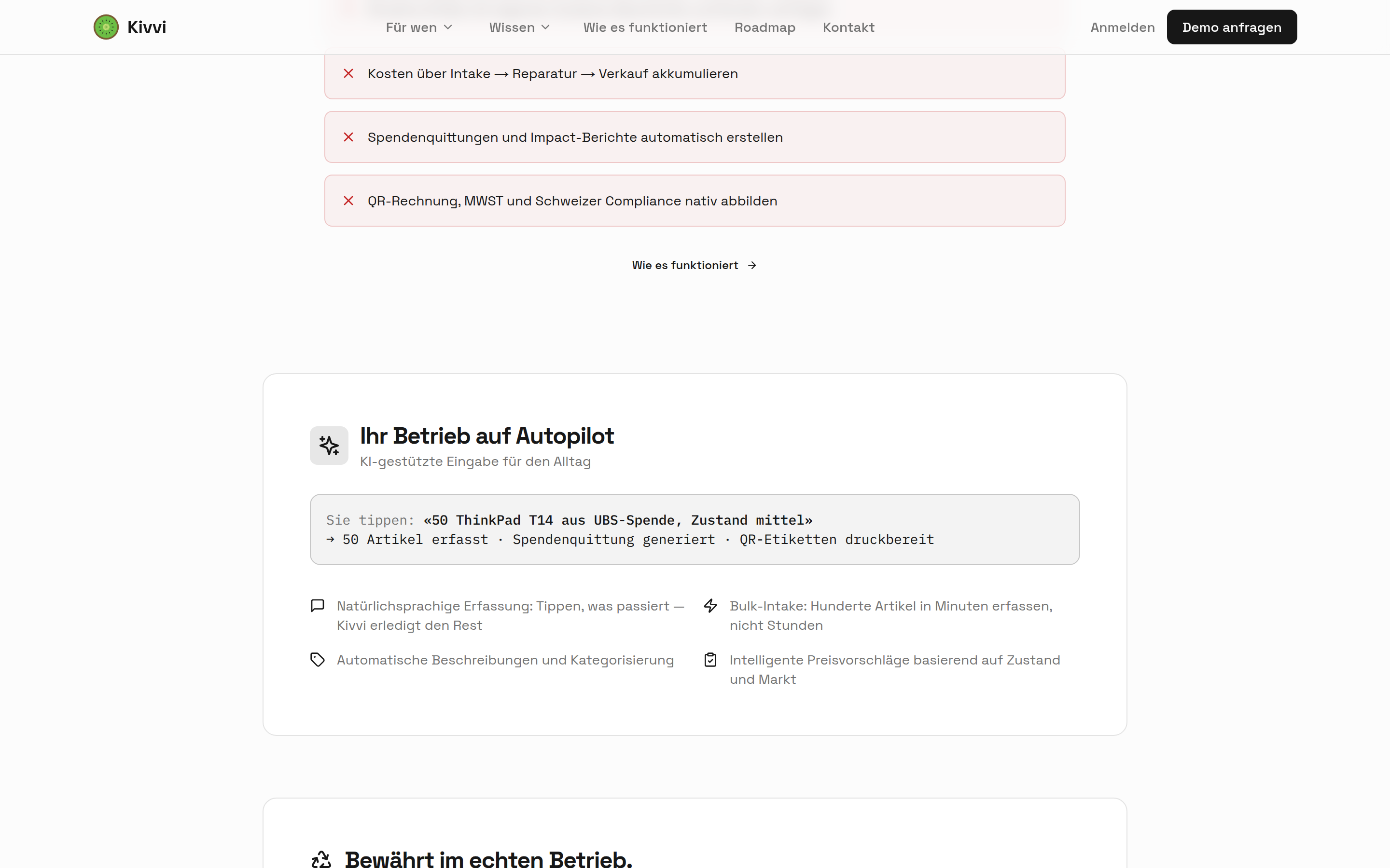 Übersicht «Was Standard-ERPs nicht können»